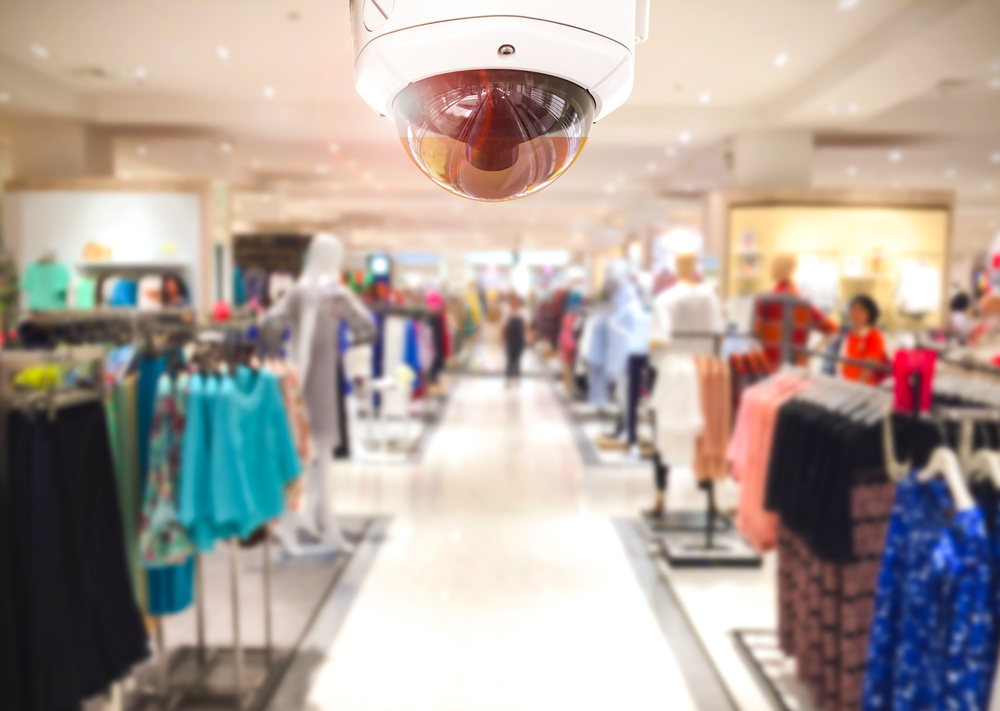 Cctv,Security,Camera,Shopping,Department,Store,On,Background.